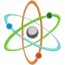Matriz de Bordado Simbolo de atomos